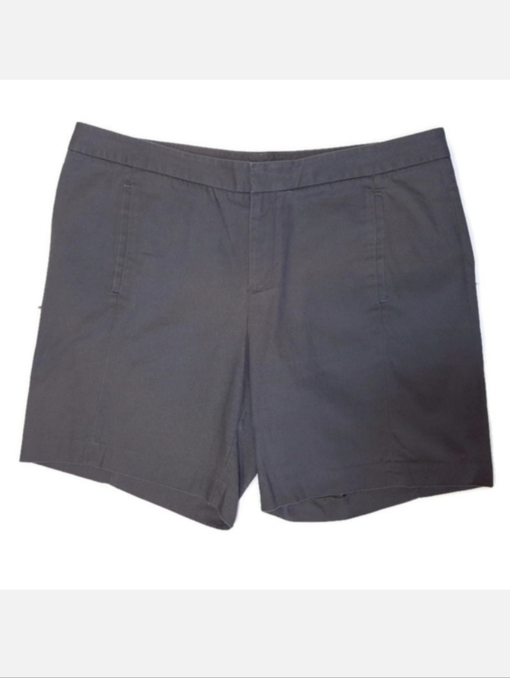 GAP Cotton 9" Dress Shorts Welt Pockets Womens Plus Size 16 Gray Gorpcore